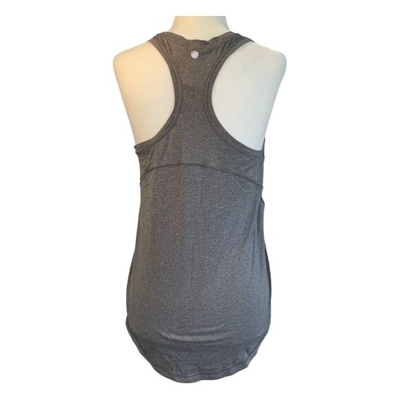 Yogalicious Ultra Soft Lightweight Racerback Athletic Tank Top Gray Tech Knit XS - Picture 5 of 8